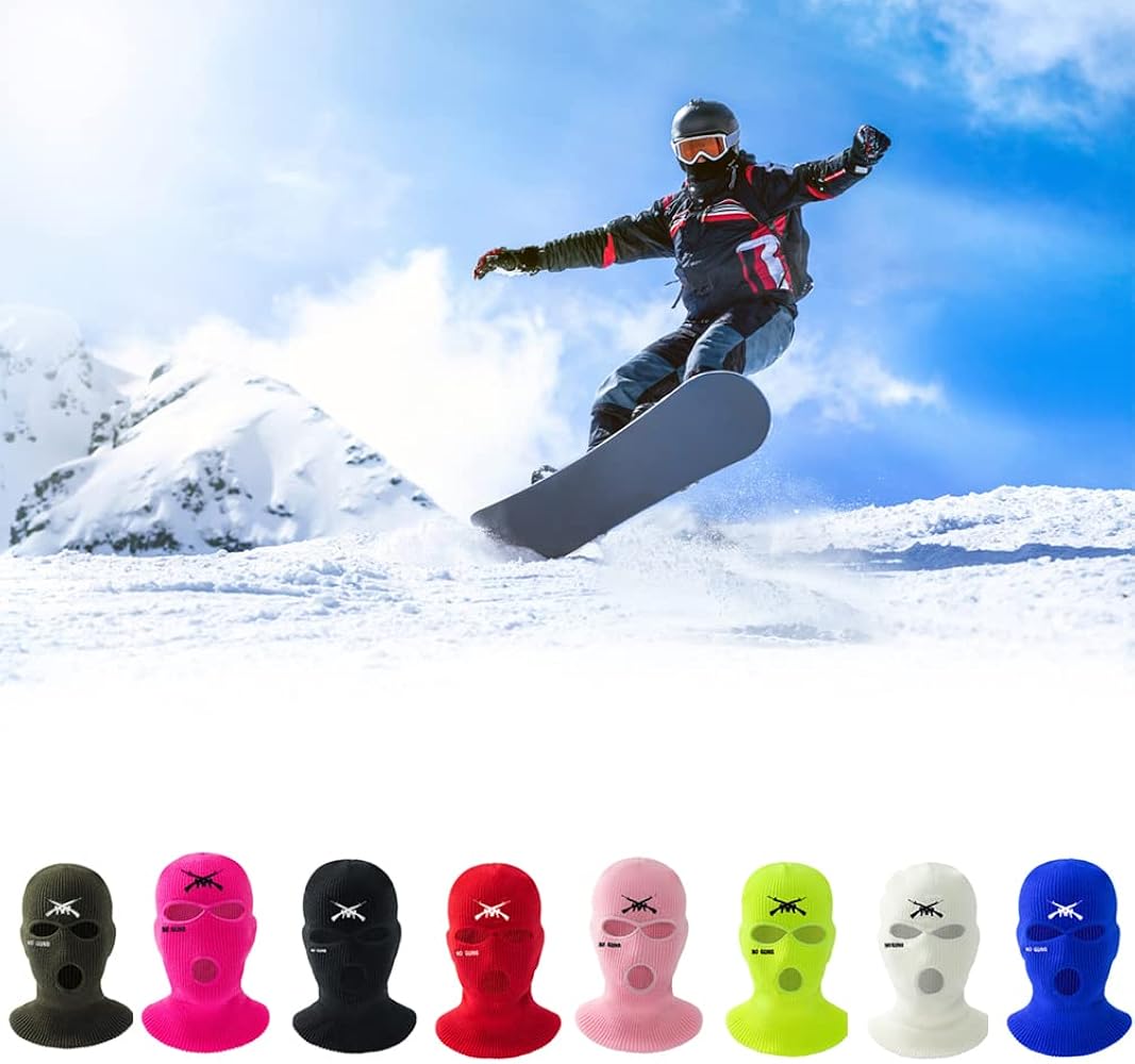 3 Hole Ski Mask Sheisty Mask Knitted Full Face Balaclava Winter